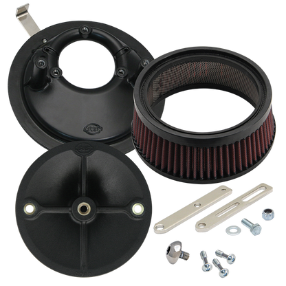 S&S CYCLE Universal Stealth Air Cleaner Kit for 1936-'92 HD® Big Twins & 1957-'90 Sportster® Models with Super E&G Carbs