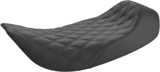 SADDLEMEN Renegade Solo Seat - Lattice Stitched - Black - Touring '97-'07