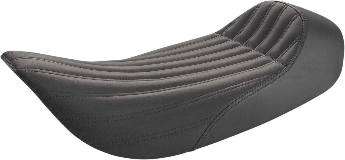 SADDLEMEN Knuckle Solo Seat - Ribbed - Black - Touring '97-'07