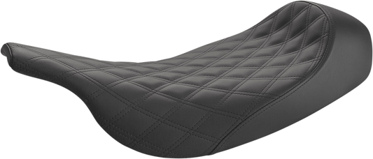 SADDLEMEN Renegade Solo Seat - Lattice Stitched - Black - Touring '97-'07