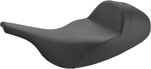 SADDLEMEN Solo Seat - Low - Plain - Black - Touring '97-'07