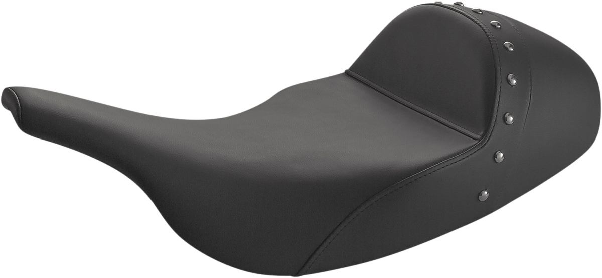 SADDLEMEN Solo Seat - Low - Studded - Black - Touring '97-'07