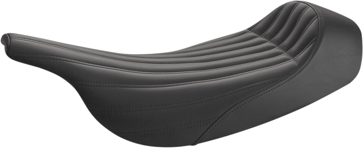 SADDLEMEN Knuckle Solo Seat - Ribbed - Black - Touring '97-'07