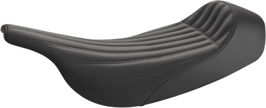 SADDLEMEN Knuckle Solo Seat - Ribbed - Black - Touring '97-'07