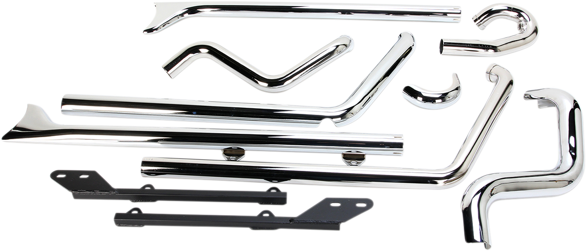 BASSANI XHAUST Fishtail Exhaust - 36" - 2007-2017 SOFTAIL MODELS