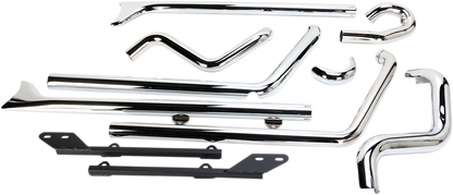 BASSANI XHAUST Fishtail Exhaust - 36" - 2007-2017 SOFTAIL MODELS
