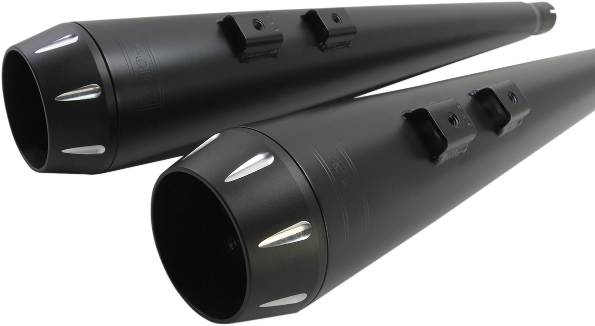 BASSANI XHAUST Down Under Exhaust - Black - Megaphone - '09-'16 TOURING