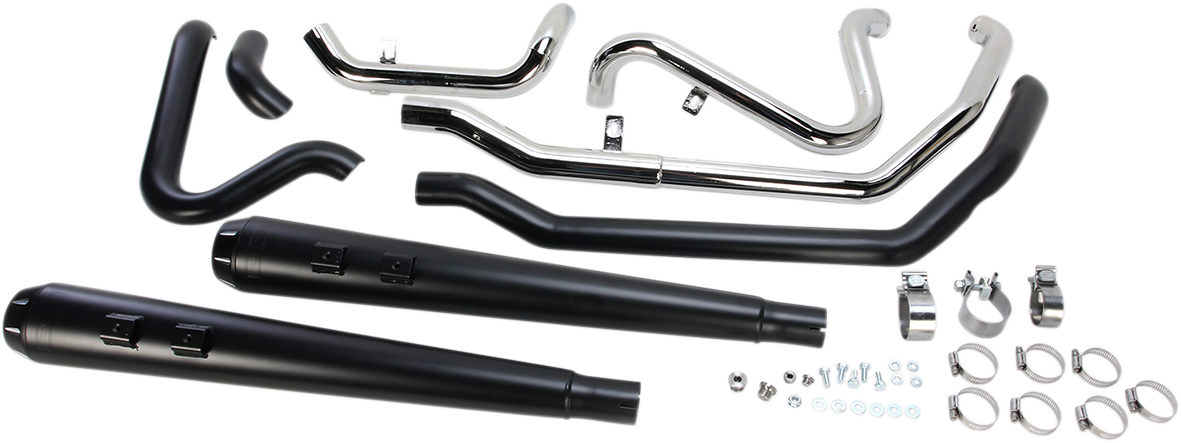 BASSANI XHAUST Down Under Exhaust - Black - Megaphone - '09-'16 TOURING