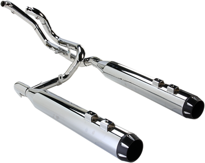 BASSANI XHAUST Down Under Exhaust - Chrome - Straight Can - '09-'16 TOURING