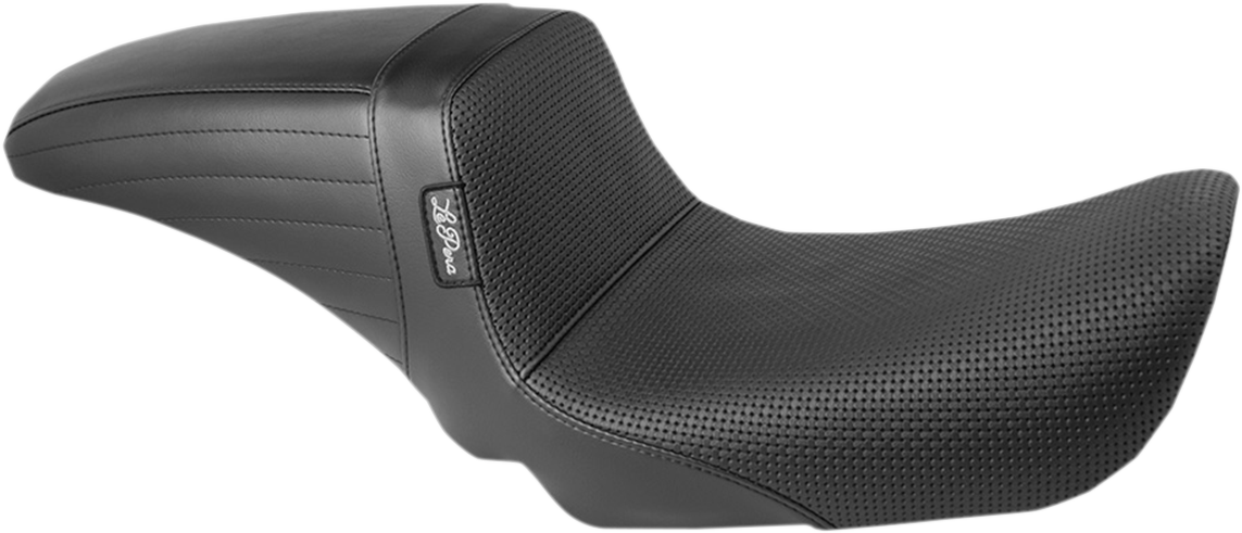 LE PERA Kickflip Seat - Basketweave - Black - Dyna '96-'03