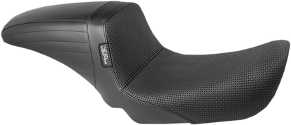 LE PERA Kickflip Seat - Basketweave - Black - Dyna '96-'03