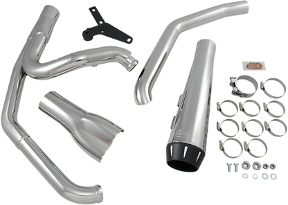 BASSANI XHAUST 2-into-1 Road Rage Exhaust System - Chrome - 2018-2021 SOFTAIL MODELS