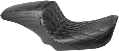 LE PERA Kickflip Seat - Diamond - Black - Dyna '99-'03
