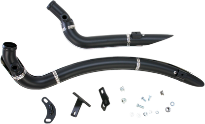 BASSANI XHAUST Sweeper Exhaust - Black/Chrome - 1986-2017 SOFTAIL/DYNA MODELS