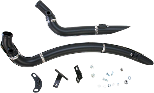 BASSANI XHAUST Sweeper Exhaust - Black/Chrome - 1986-2017 SOFTAIL/DYNA MODELS