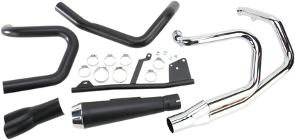 BASSANI XHAUST Road Rage Exhaust - Black - Short - '04-'13 XL