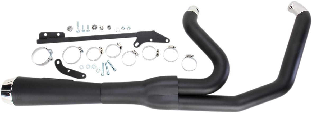 BASSANI XHAUST Road Rage Exhaust - Black - Short - '06-'17 FXD