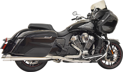 BASSANI XHAUST Exhaust Dual Challenger - Chrome - '20-'21 INDIAN CHALLENGER