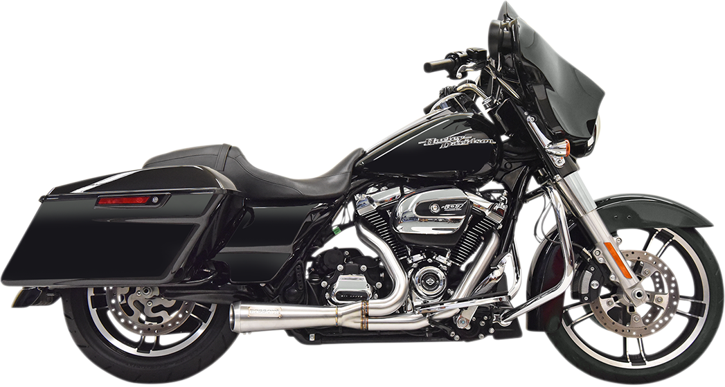 BASSANI XHAUST Short 2:1 Exhaust for FL - Stainless Steel - 2017-2020 TOURING MODELS
