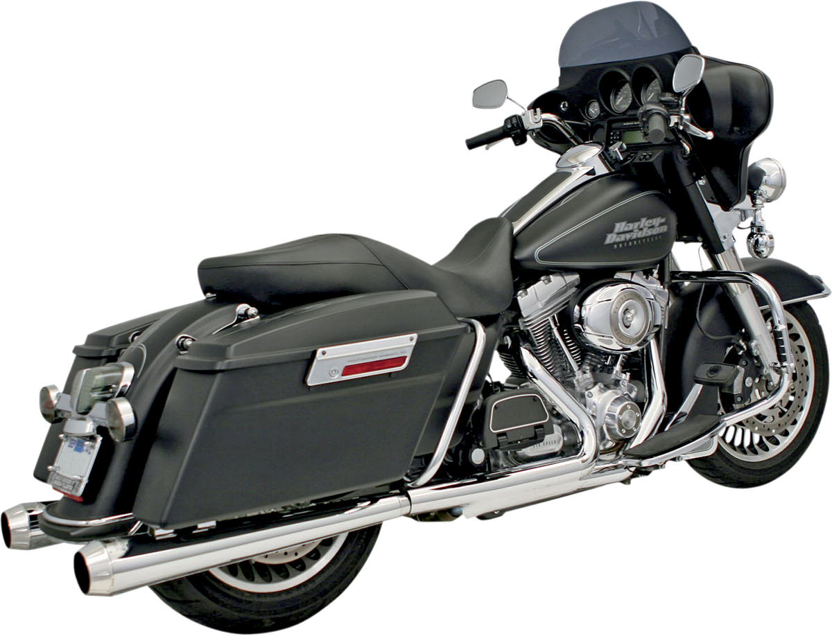 BASSANI XHAUST Megaphone Mufflers - Chr/Pol - Tapered - Performance Baffle - '95-'16 TOURING MODELS