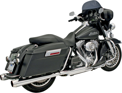 BASSANI XHAUST Megaphone Mufflers - Chr/Pol - Tapered - Performance Baffle - '95-'16 TOURING MODELS