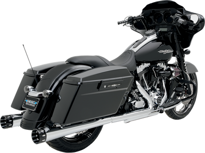 BASSANI XHAUST Megaphone Mufflers - Chr/Pol - Tapered - Performance Baffle - '95-'16 TOURING MODELS