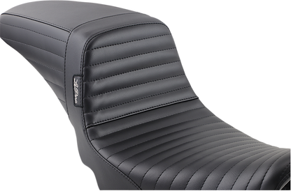 LE PERA Kickflip Daddy Long Legs Seat - Pleated - Black - Dyna '06-'17