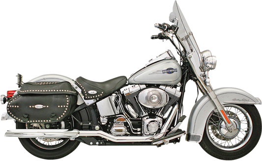 BASSANI XHAUST Tru Dual Exhaust - '07-'17 SOFTAIL MODELS