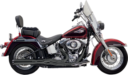 BASSANI XHAUST B1 2:1 Exhaust - Black - '86-'17 SOFTAIL MODELS