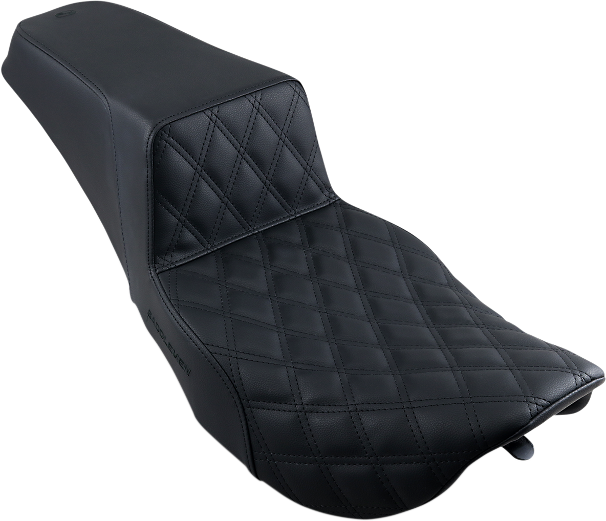 SADDLEMEN Step-Up Seat - Front Lattice Stitch - Black - Touring '97-'07