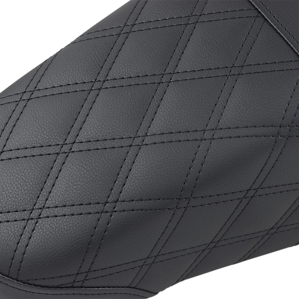 SADDLEMEN Step-Up Seat - Rear Lattice Stitch - Black - Touring '97-'07