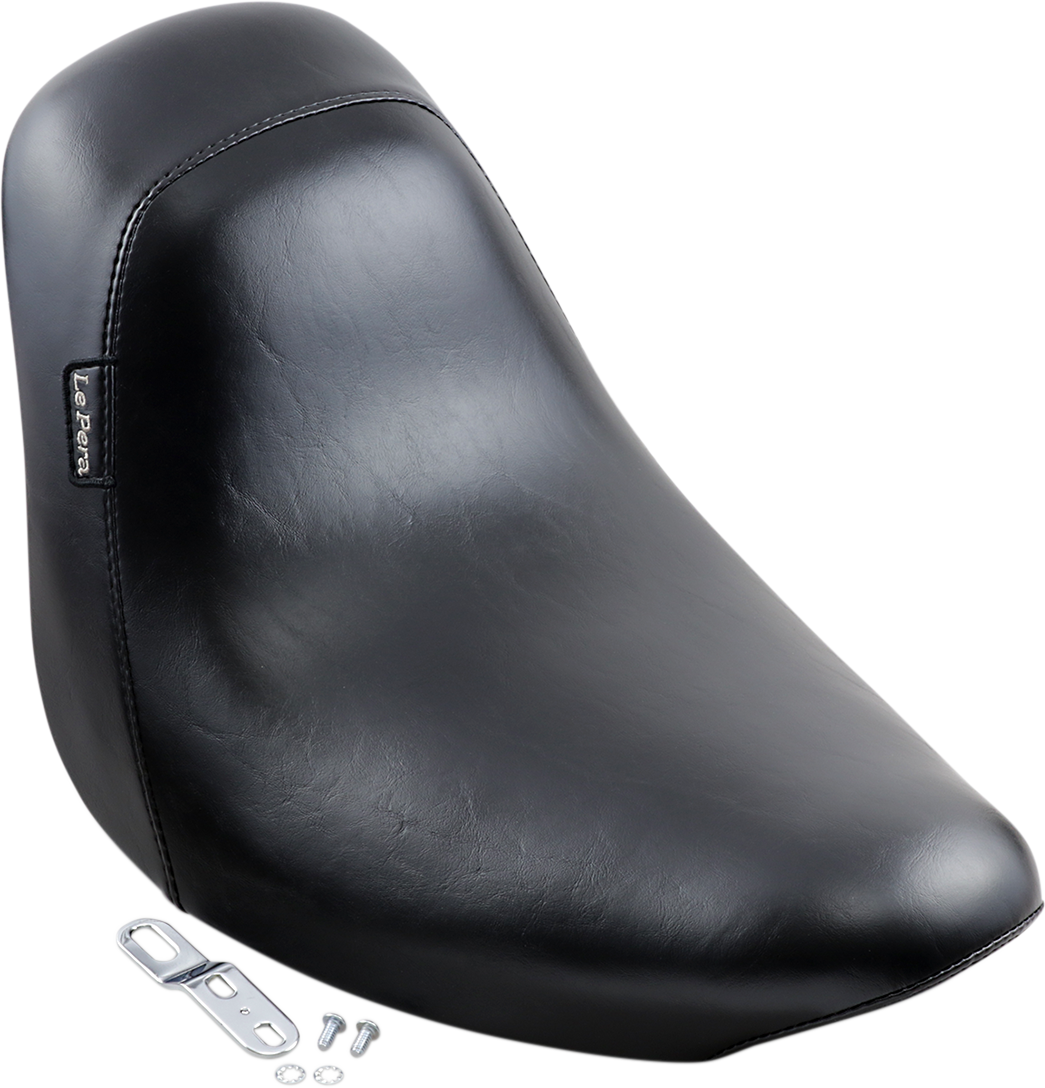 LE PERA Bare Bones Solo Seat - Smooth - Black - Softail '06-'17