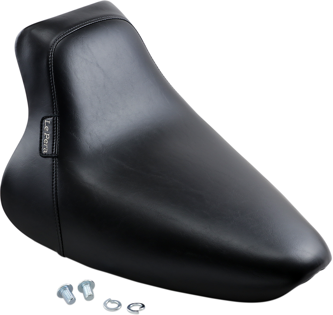 LE PERA Bare Bones Solo Seat - Smooth - Black - Softail '00-'07