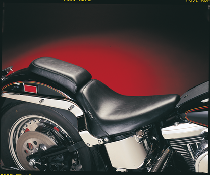 LE PERA Bare Bones Solo Seat - Smooth - Black - Softail '84-'99