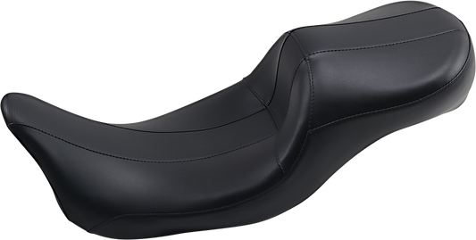 LE PERA Maverick Daddy Long Legs Seat - Black w/ HR Carbon Fiber Inlay - Touring '08-'23