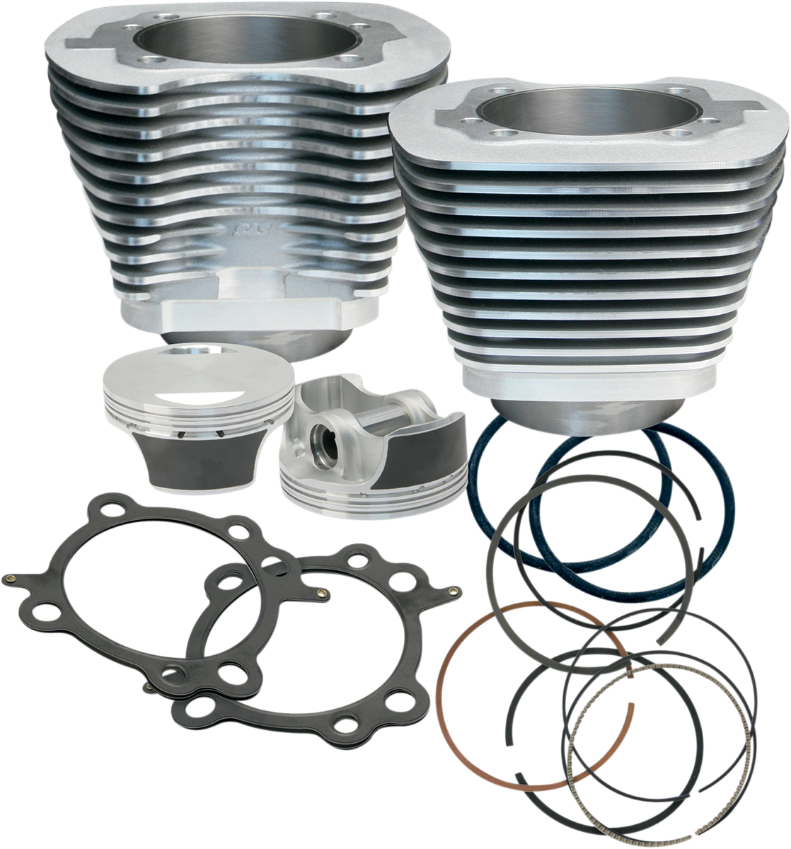 S&S CYCLE 106" Big Bore Cylinder Kit - Twin Cam - Silver