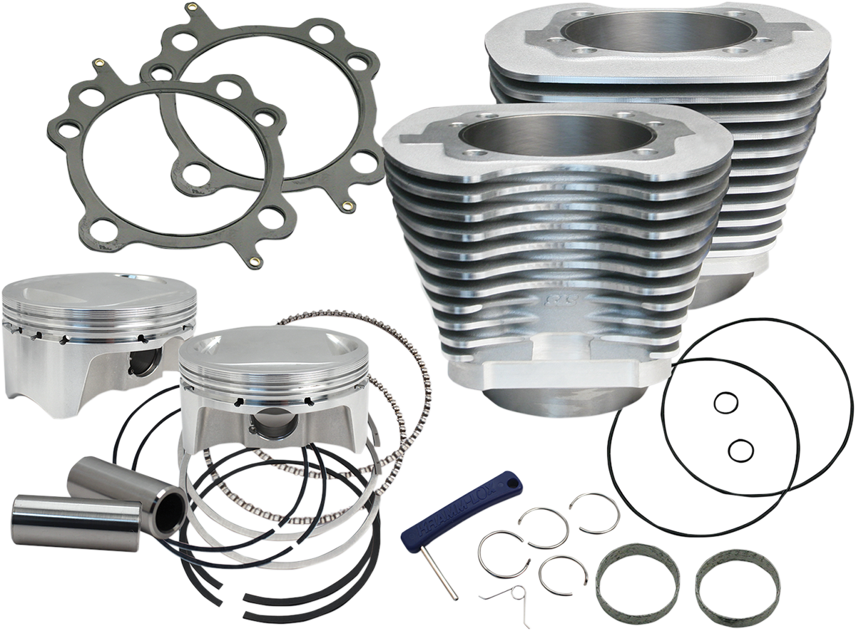 S&S CYCLE 98" Big Bore Cylinder Kit - Twin Cam - Silver
