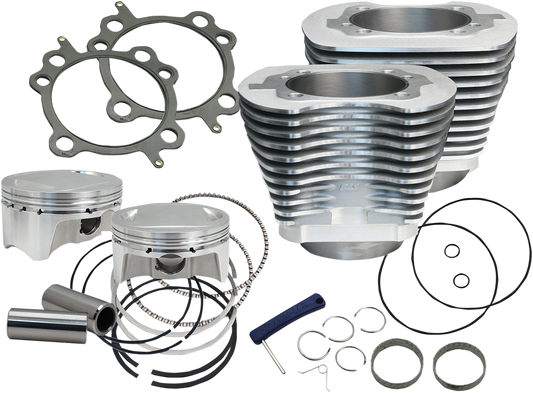 S&S CYCLE 98" Big Bore Cylinder Kit - Twin Cam - Silver