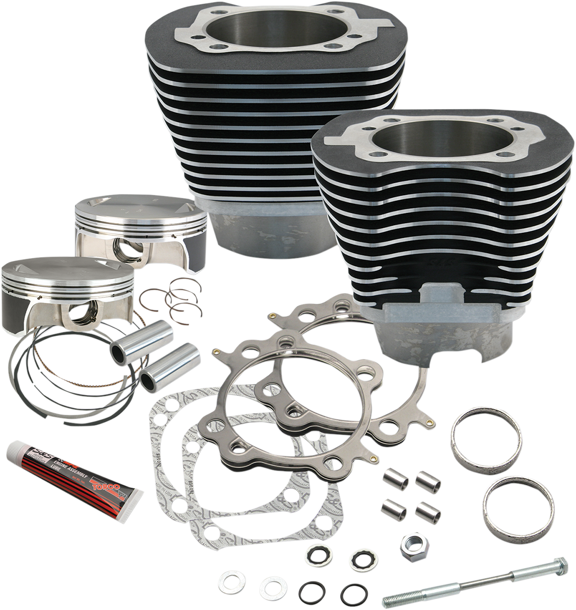 S&S CYCLE 117" Big Bore Cylinder Kit - Twin Cam - Black