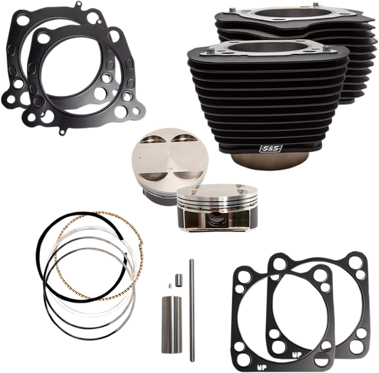S&S CYCLE 128" Big Bore Cylinder Kit - M8 - Black