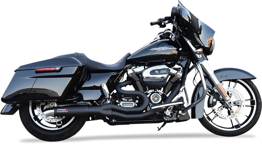 BASSANI XHAUST Road Rage II 2-Into-1 Mid-Length Exhaust System - Chrome - 2007-2016 TOURING MODELS