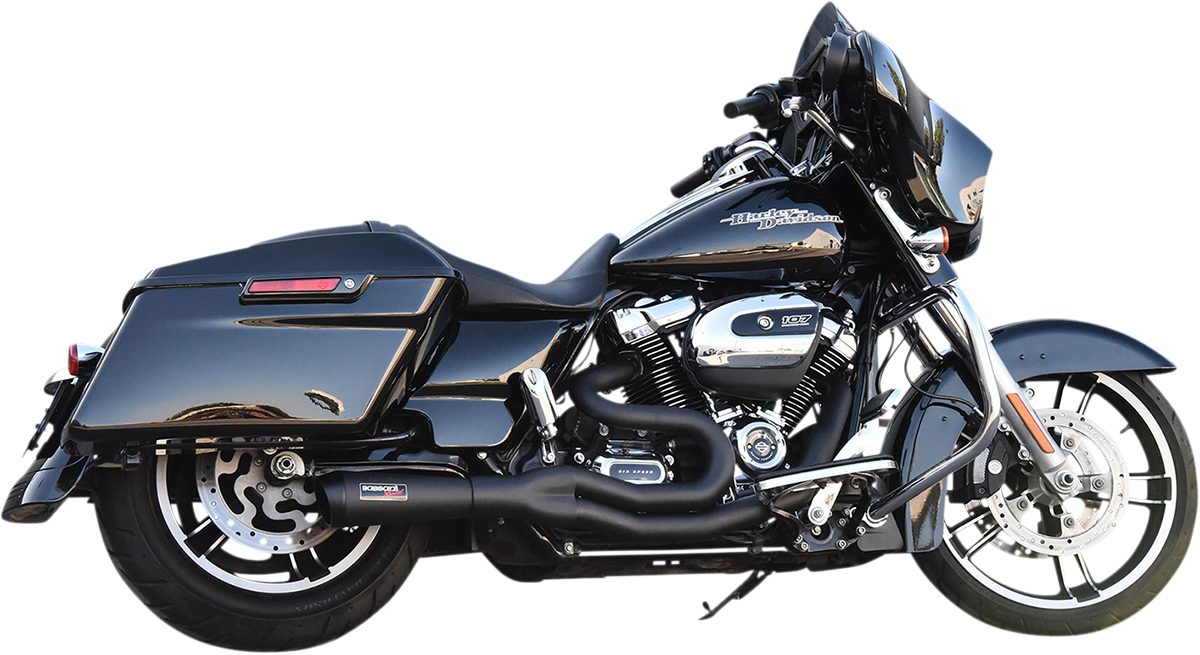 BASSANI XHAUST 2:1 Exhaust - Black - 2007-2016 TOURING MODELS