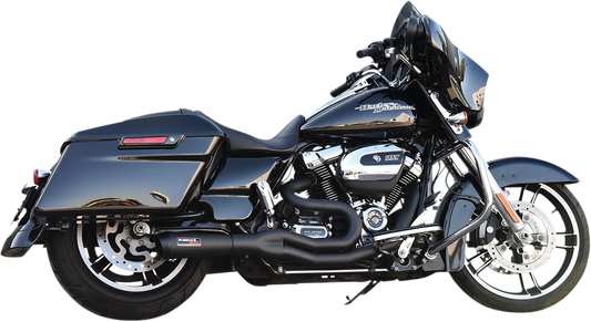 BASSANI XHAUST 2:1 Exhaust - Black - 2007-2016 TOURING MODELS