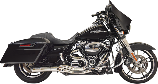 BASSANI XHAUST Road Rage II 2-Into-1 Mid-Length Exhaust System 2017 - 2023 TOURING- Chrome