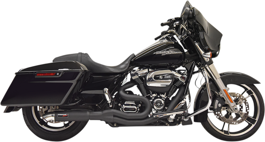 BASSANI XHAUST 2:1 Exhaust - Black - 2017-2021 TOURING MODELS