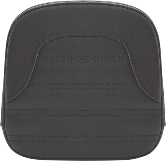 SADDLEMEN Sissy Bar Pad - Roll & Pleat - Black - '99-'23 SOFTAIL & TOURING