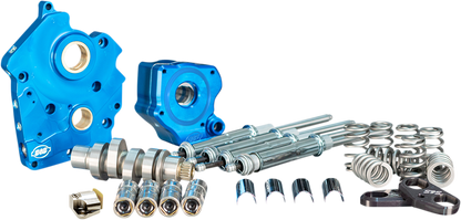 S&S CYCLE Cam Chest Kit with Plate - Chain Drive - Oil Cooled - 550 Cam - Chrome Pushrods - M8