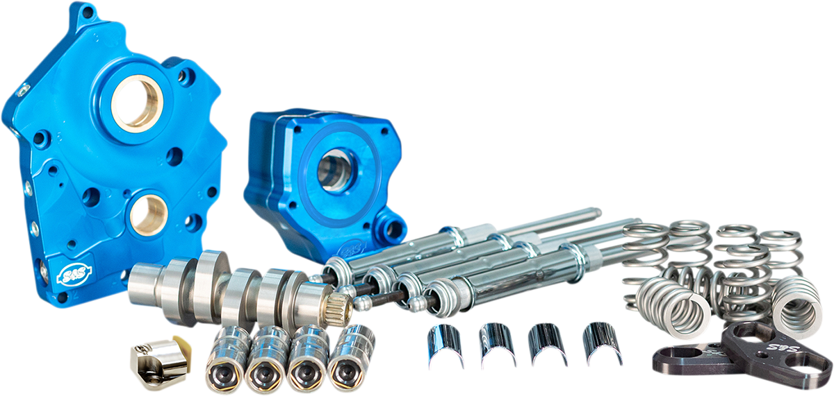 S&S CYCLE Cam Chest Kit with Plate - Chain Drive - Water Cooled - 540 Cam - Chrome Pushrods - M8