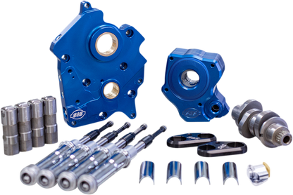 S&S CYCLE Cam Chest Kit with Plate - Chain Drive - Water Cooled - 465 Cam - Chrome Pushrods - M8