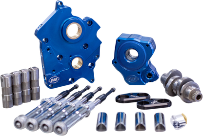 S&S CYCLE Cam Chest Kit with Plate - Chain Drive - Oil Cooled - 465 Cam - Chrome Pushrods - M8